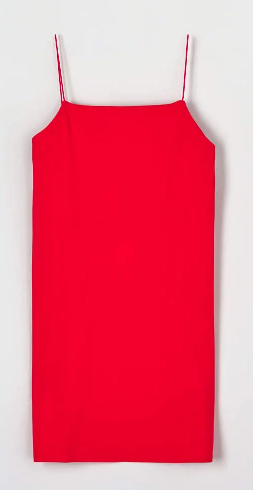 Jeftina crvena ljetna mini haljina Sinsay