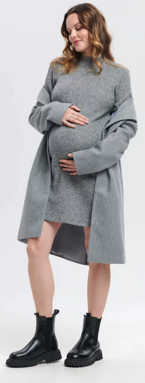 Mini haljina za trudnice s dugim širokim rukavima