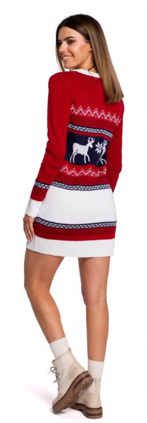 Kratki pulover ženska božićna haljina