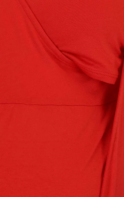 Crvena svečana haljina za lako dojenje